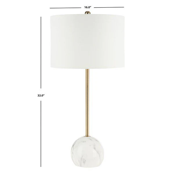 Safavieh Kyrene Table Lamp - White Marble - Image 3