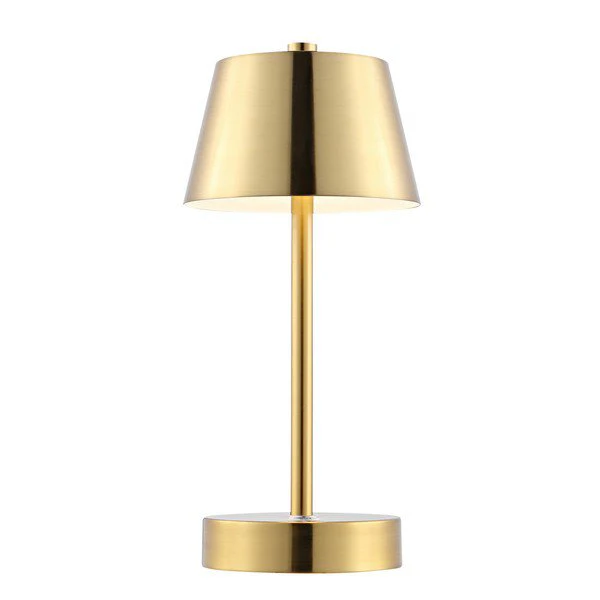 Safavieh Laita, 11 Inch, Brass, Iron, Rechargeable Led Table Lamp? - Brass Gold - Image 2