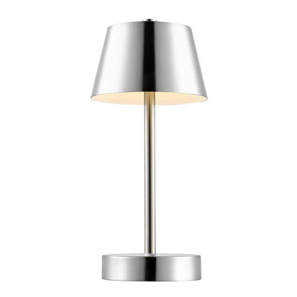 Safavieh Laita, 11 Inch, Nickel, Iron, Rechargeable Led Table Lamp? - Santin Nickel - Image 2