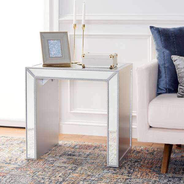 Safavieh Laken Mirrored Accent Table - Silver - Image 4