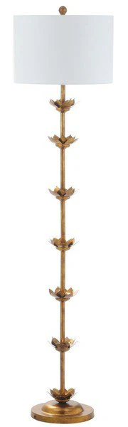 Safavieh Landen Leaf 63.5-Inch H Floor Lamp - Antique Gold - Image 2