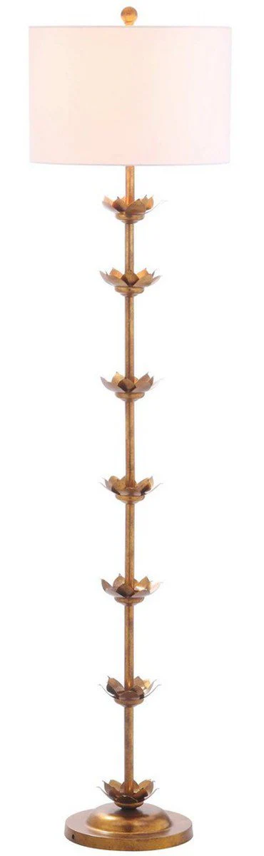 Safavieh Landen Leaf 63.5-Inch H Floor Lamp - Antique Gold - Image 3