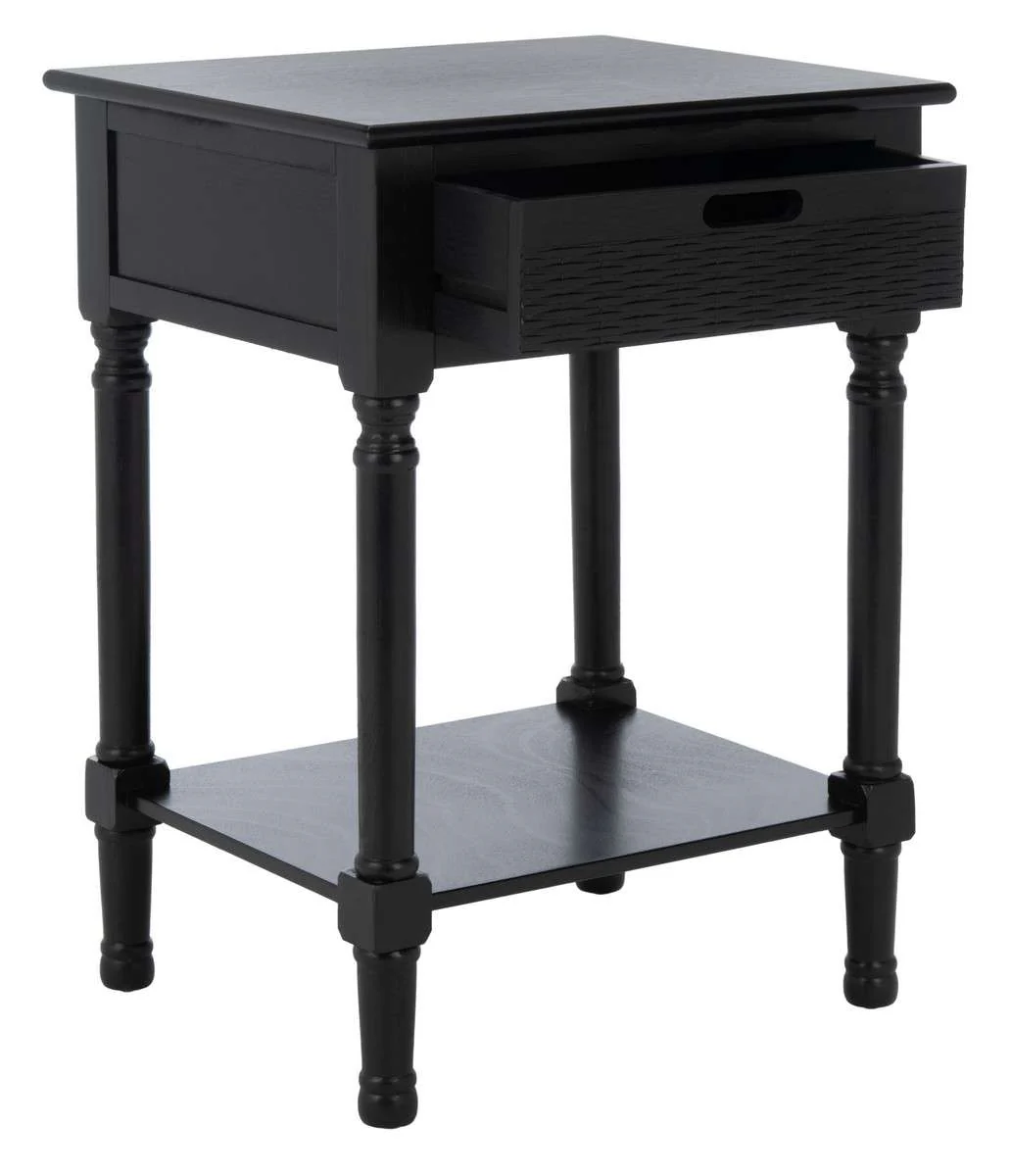 Safavieh Landers 1 Drawer Accent Table - Black - Image 3