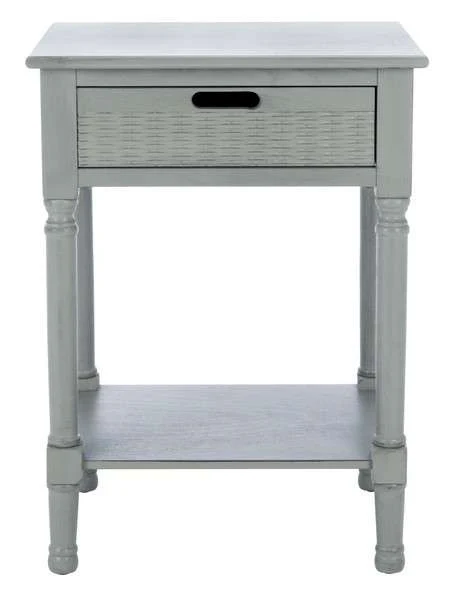Safavieh Landers 1 Drawer Accent Table - Distressed Gray - Image 2