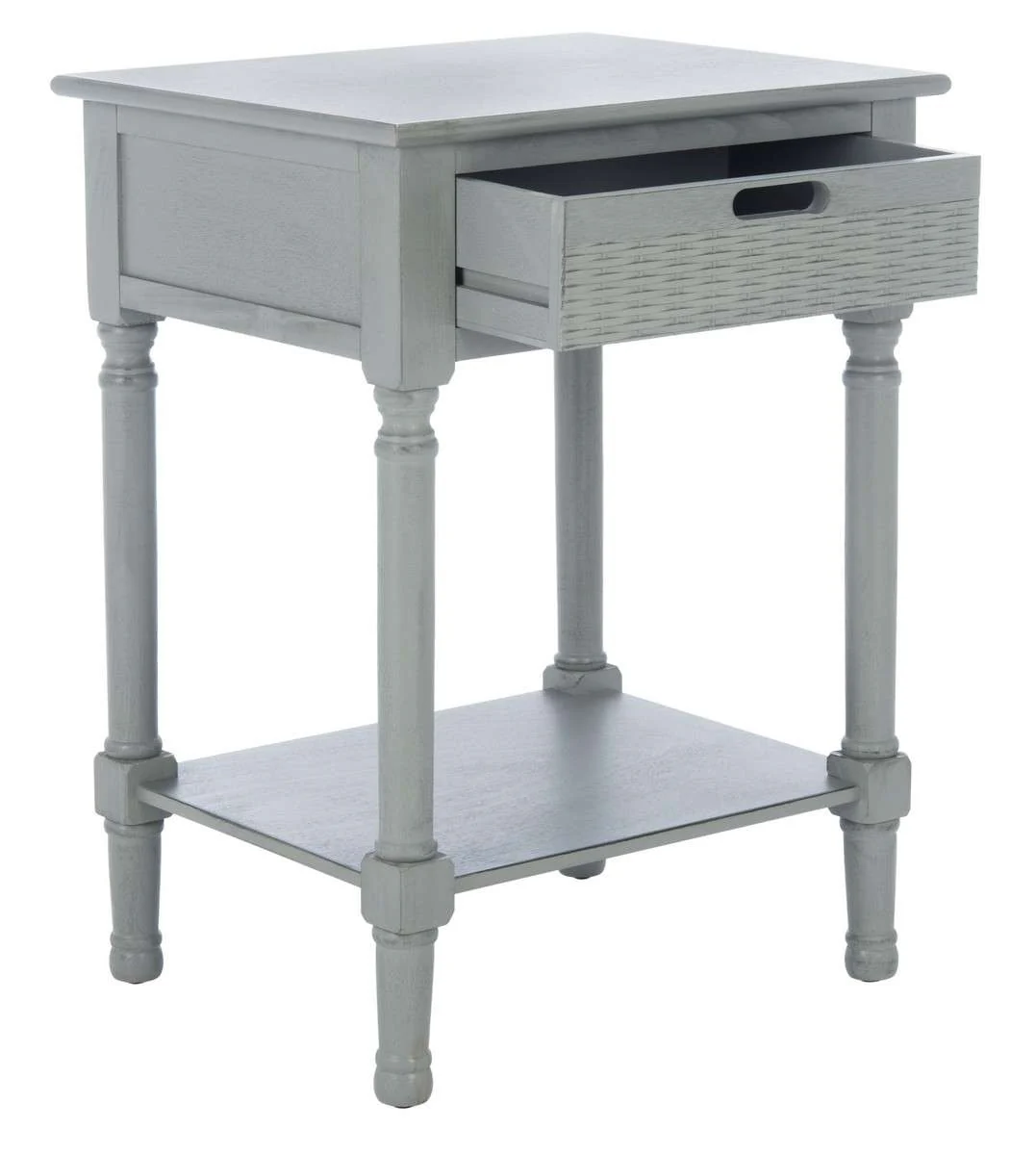 Safavieh Landers 1 Drawer Accent Table - Distressed Gray - Image 3