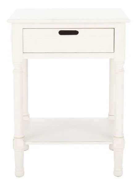 Safavieh Landers 1 Drawer Accent Table - Distressed White - Image 2