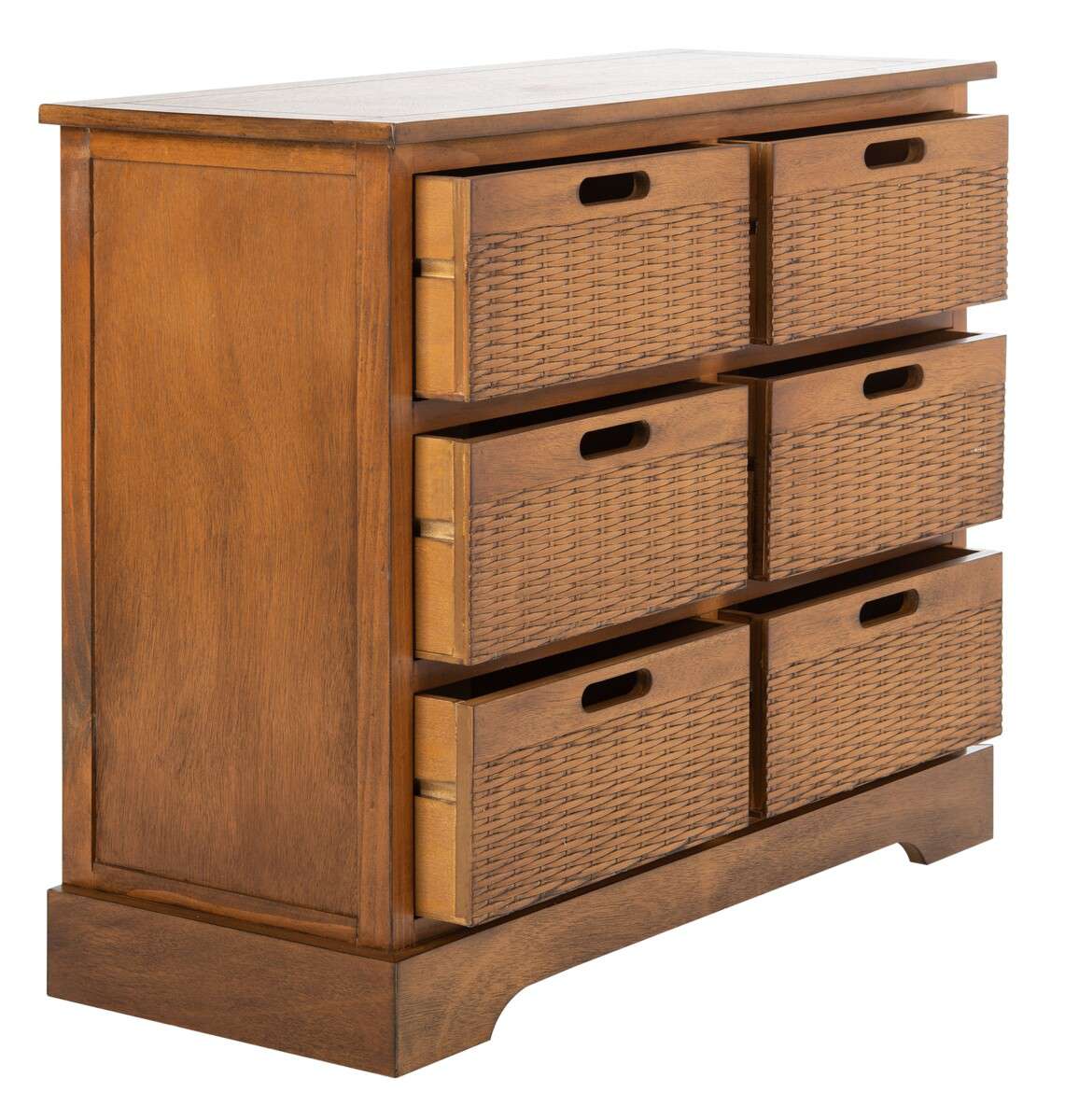Safavieh Landers 6 Drawer Storage Unit - Honey Brown - Image 3