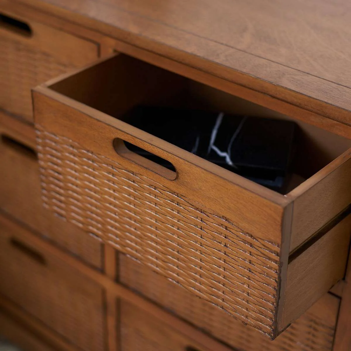 Safavieh Landers 6 Drawer Storage Unit - Honey Brown - Image 4
