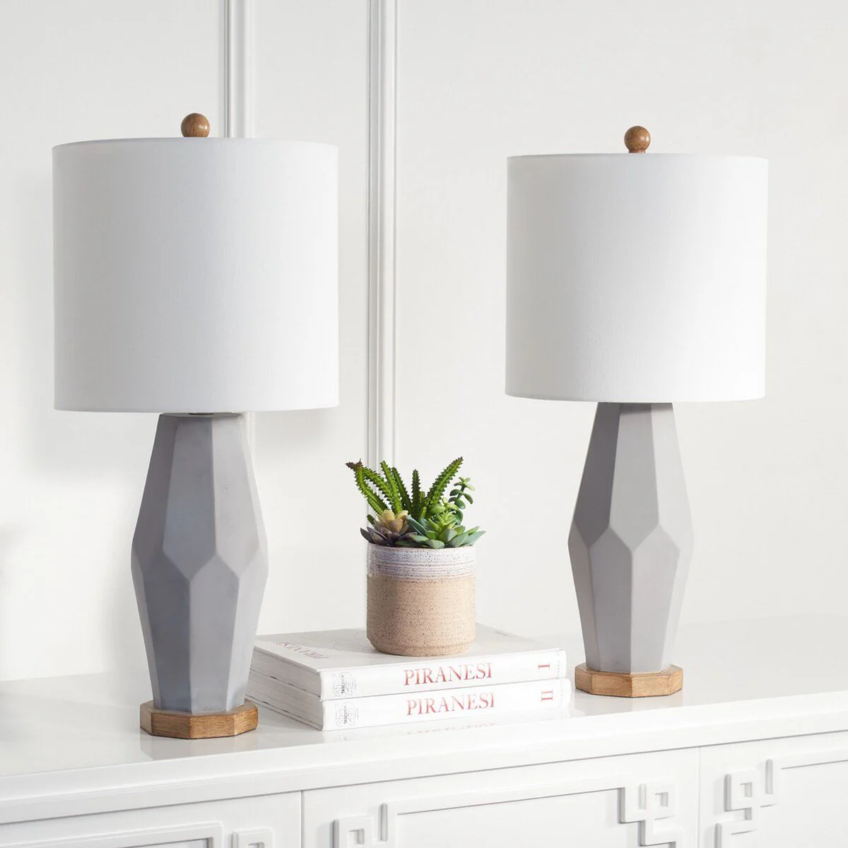 Safavieh Landren Table Lamp Set Of 2 - Grey - Image 3