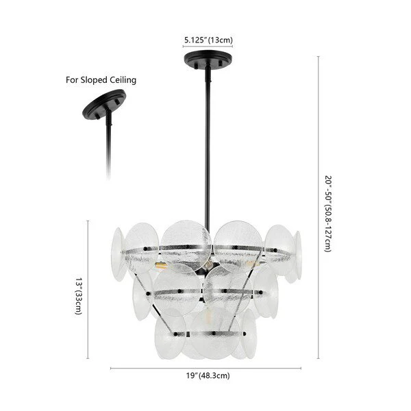 Safavieh Landreth Chandelier - Black - Image 3
