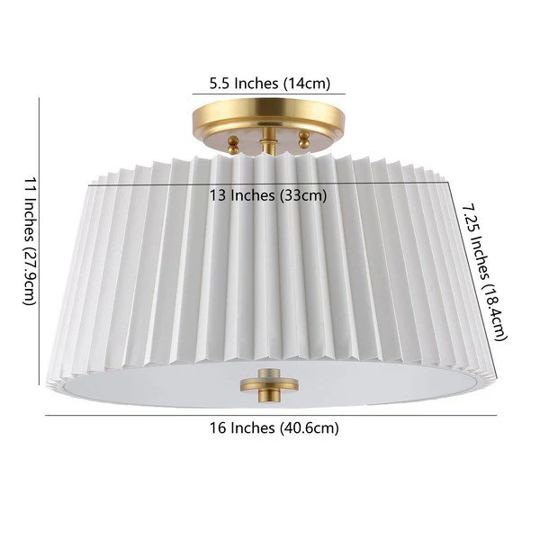 Safavieh Larlon Flush Mount - Brass Gold - Image 3