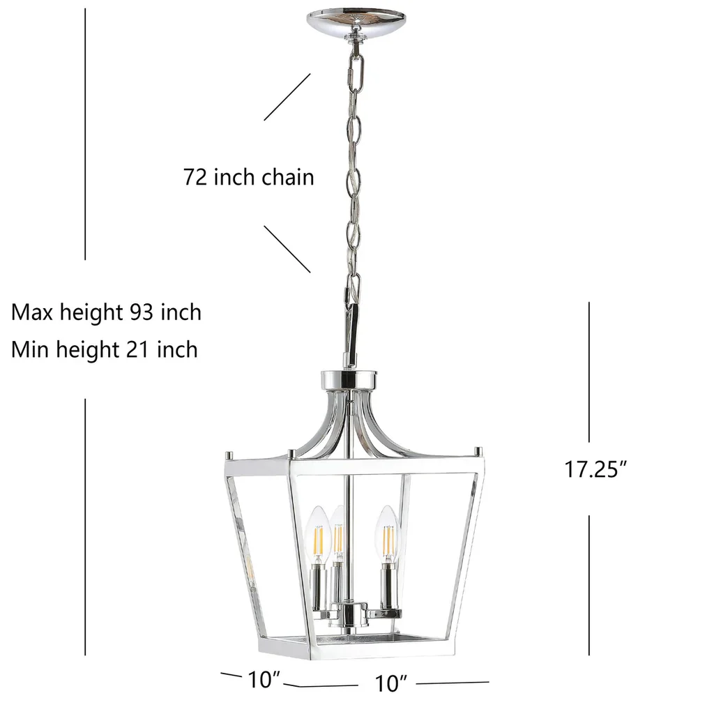 Safavieh Larton 3Lt Pendant - Chrome - Image 4