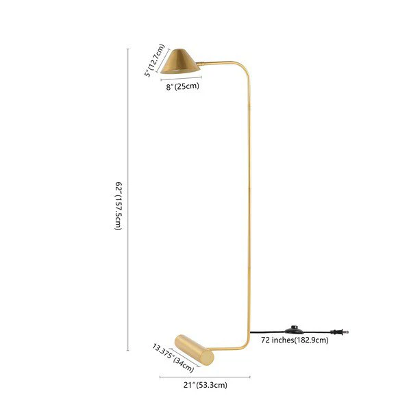 Safavieh Laverne Floor Lamp - Brass Gold - Image 3