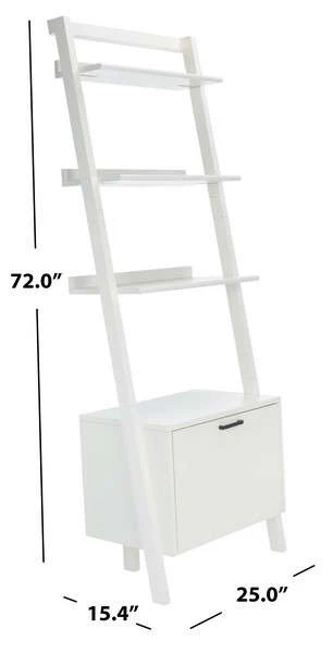 Safavieh Lavina 3 Shelf 1 Door Etagere - White - Image 4
