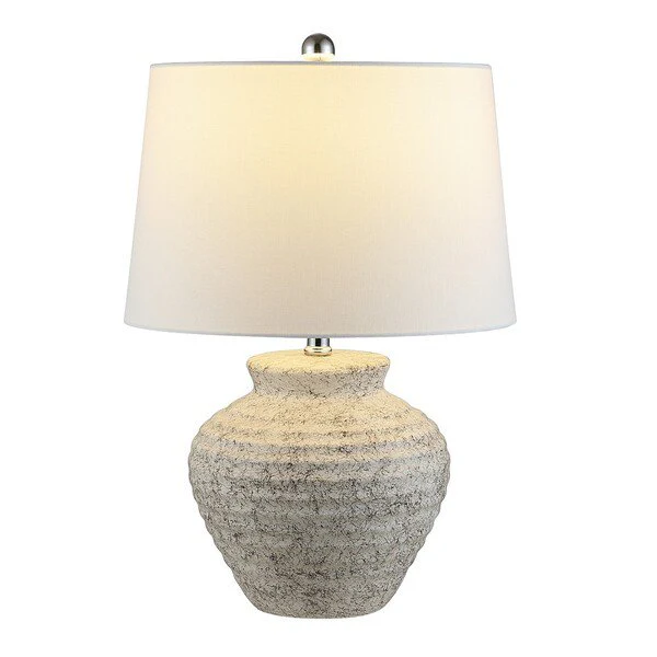 Safavieh Ledger Ceramic Table Lamp - Light Grey - Image 2