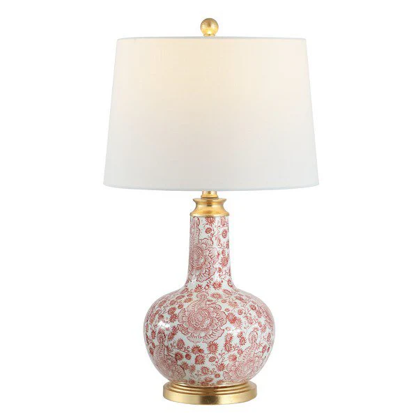 Safavieh Leia Ceramic Table Lamp - Red - Image 2