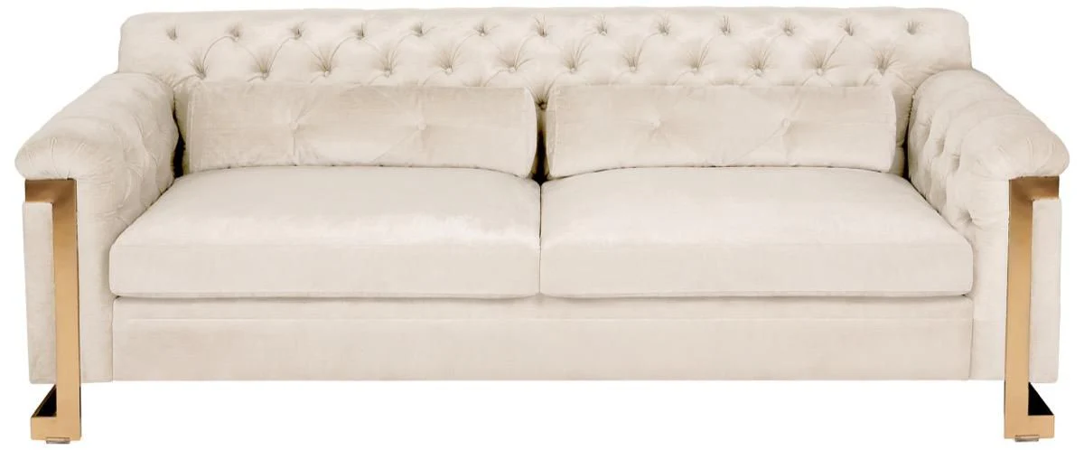 Safavieh Lethbridge Velvet Sofa - White - Image 2