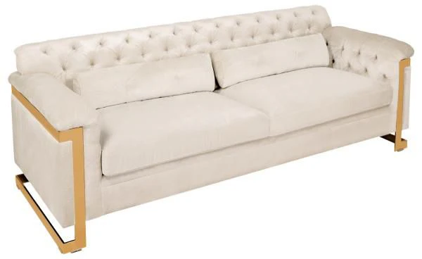 Safavieh Lethbridge Velvet Sofa - White - Image 5