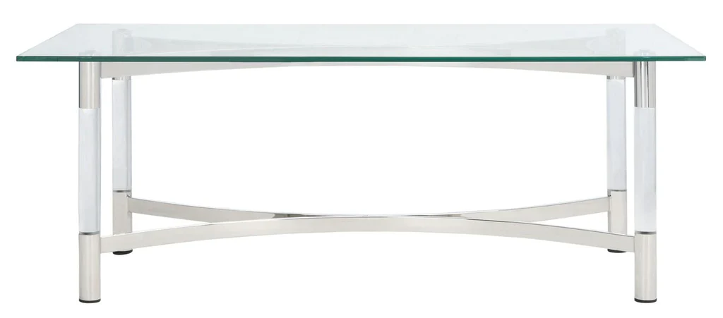 Safavieh Letty Acrylic Coffee Table - Silver - Image 2