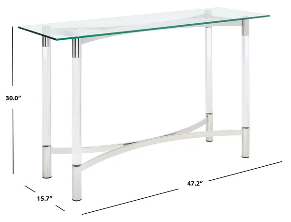 Safavieh Letty Acrylic Console Table - Silver - Image 4