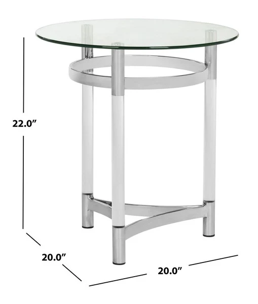Safavieh Letty Round Acrylic End Table - Clear - Image 3