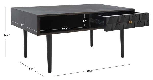 Safavieh Lexington Coffee Table - Black - Image 4
