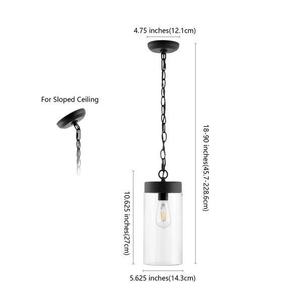 Safavieh Lianne Outdoor Pendant - Black - Image 3