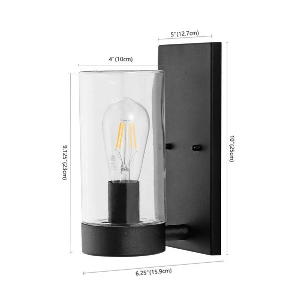 Safavieh Lianne Outdoor Wall Sconce/Black Set Of 2 - Black - Image 3