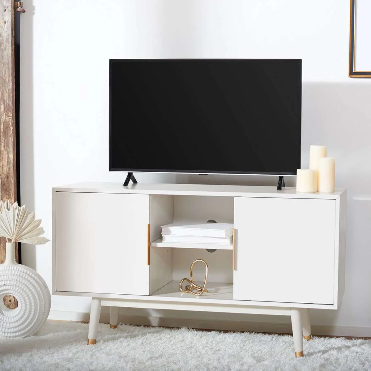 Safavieh Ligia 2 Door Media Stand - White - Image 4