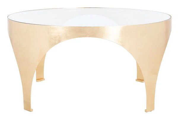 Safavieh Lillia Gold Leaf Coffee Table - Gold - Image 2