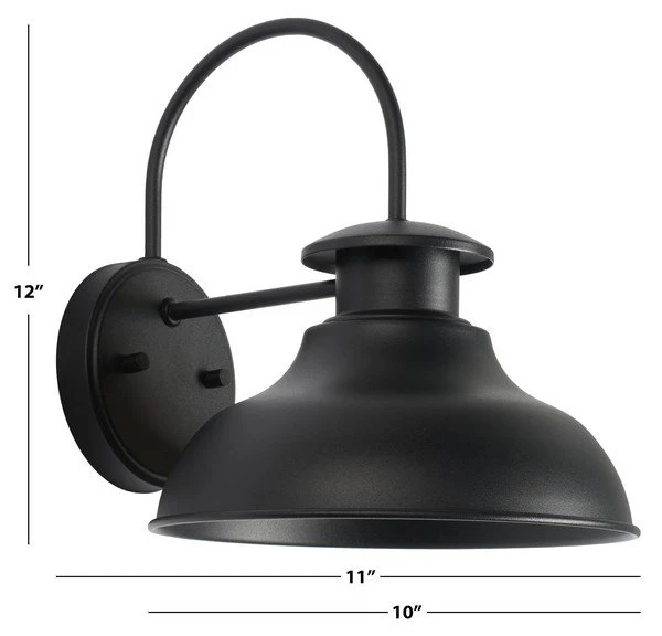Safavieh Linden Outdoor Wall Sconce Set Of 2 - Black - Image 3