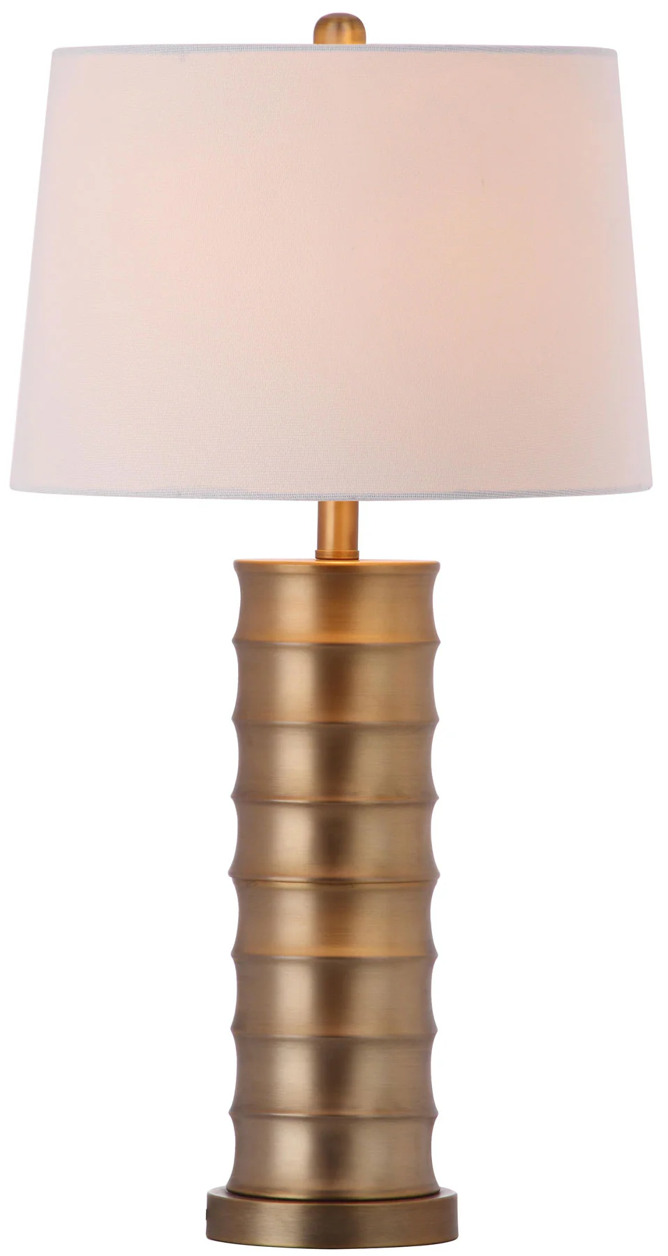 Safavieh Linus 28.5-Inch H Brass Column Table Lamp Set Of 2 - Gold - Image 2