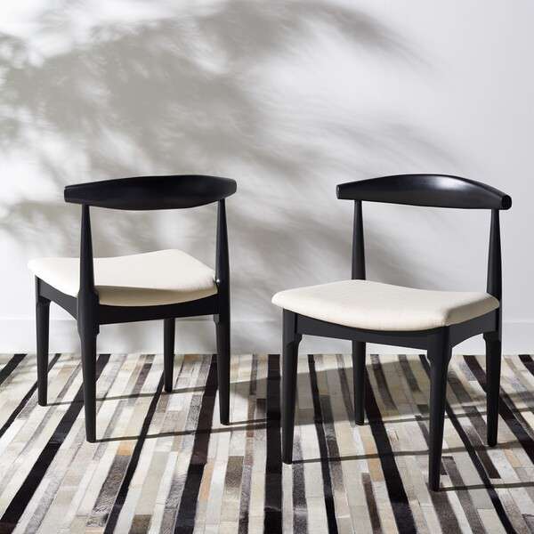 Safavieh Lionel Retro Dining Chair Set Of 2 - Black Body - Image 4