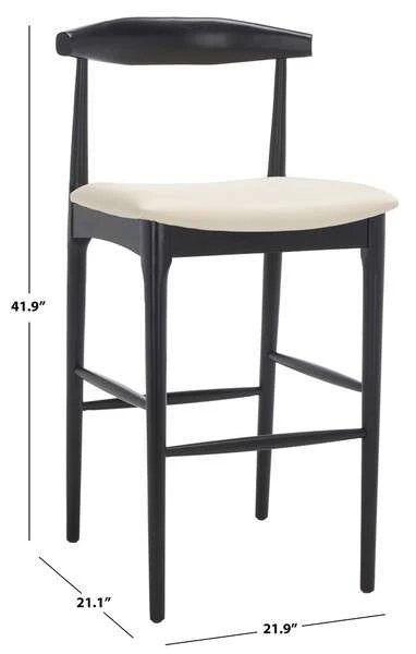 Safavieh Lionel Retro Bar Stool - Black - Image 3