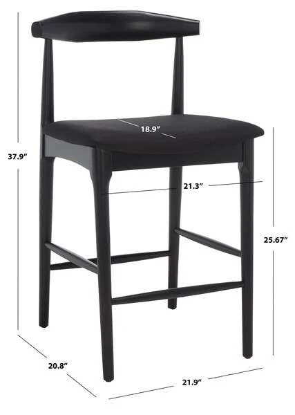 Safavieh Lionel Retro Counter Stool - Black - Image 4