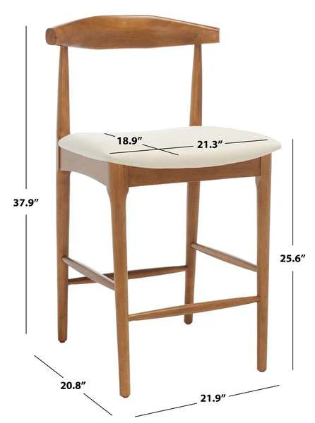 Safavieh Lionel Retro Counter Stool - Walnut - Image 4