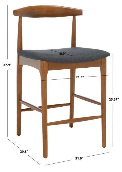 Safavieh Lionel Retro Counter Stool - Walnut - Image 4