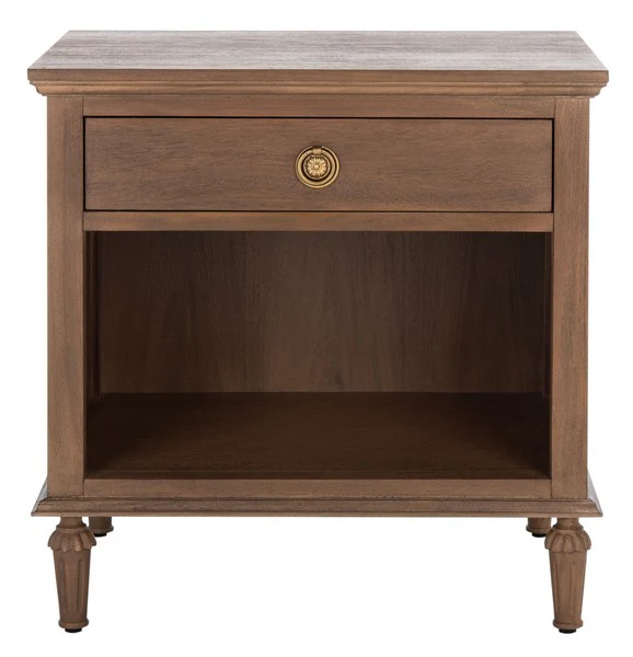 Safavieh Lisabet 1 Drawer Wd Nightstand - Brown - Image 2