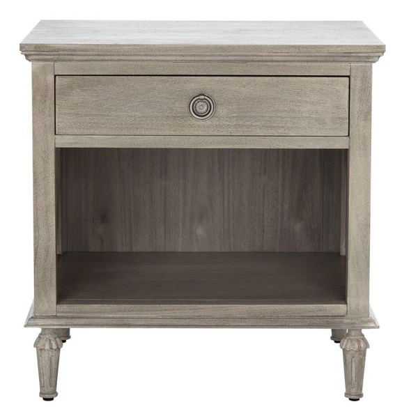 Safavieh Lisabet 1 Drawer Wd Nightstand - Light Gray - Image 2
