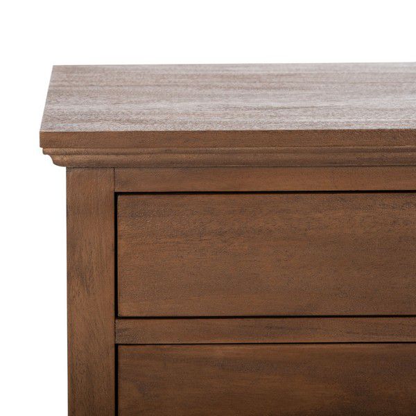 Safavieh Lisabet 3 Drawer Wd Nightstand - Brown - Image 4