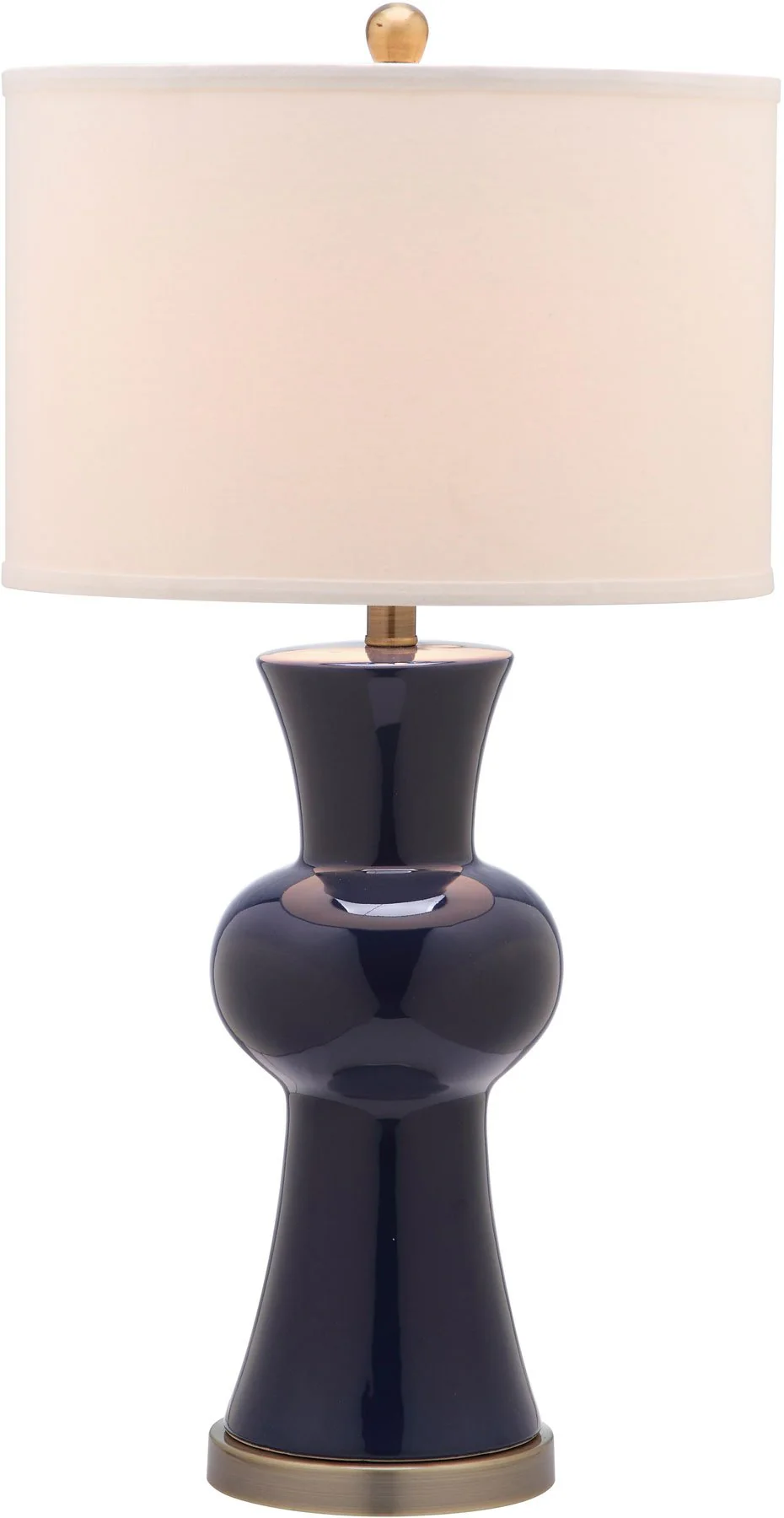 Safavieh Lola 30-Inch H Column Lamp Set Of 2 - Navy - Image 3