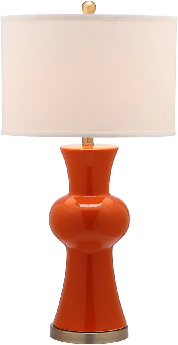 Safavieh Lola 30-Inch H Column Lamp Set Of 2 - Orange - Image 3