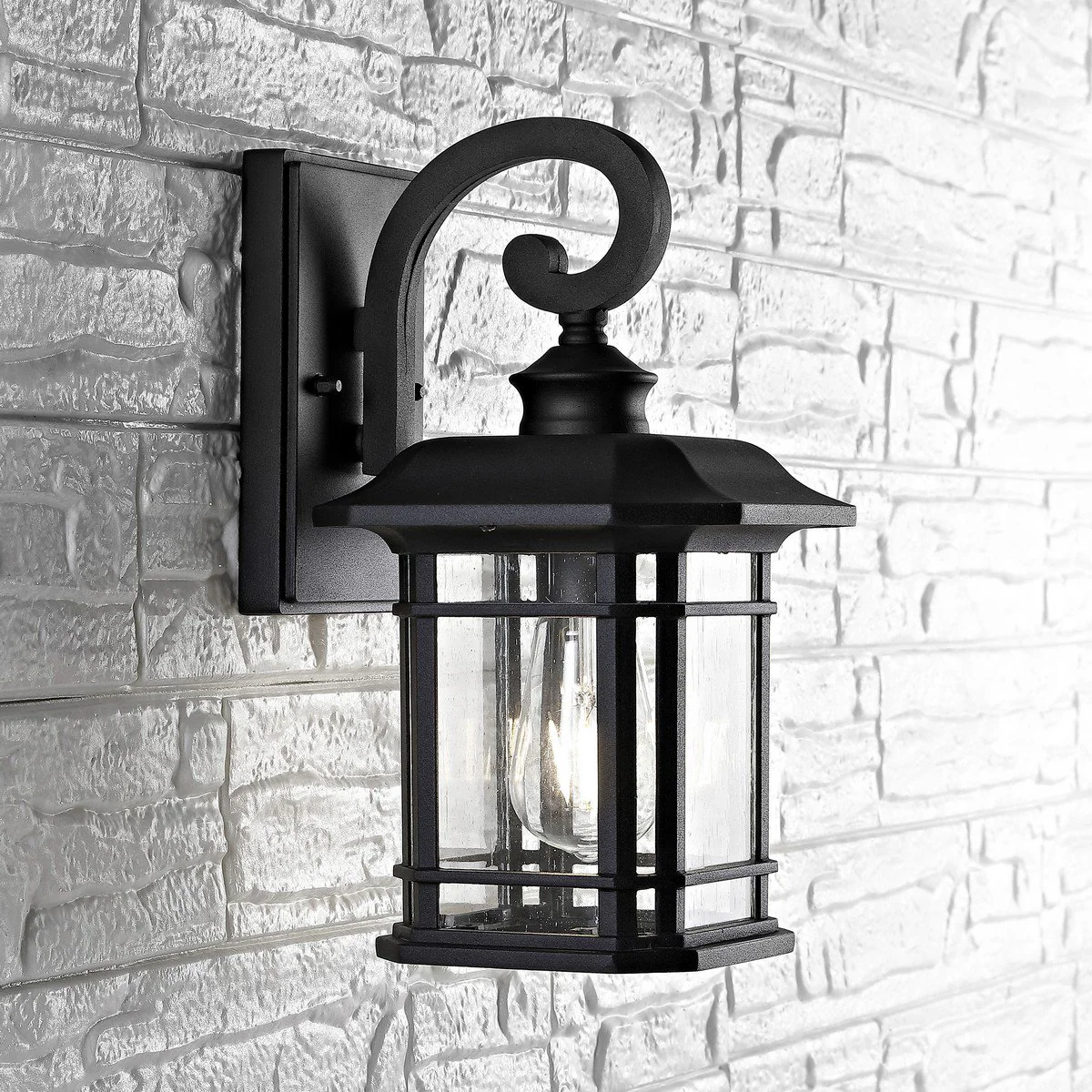 Safavieh Lolia Outdoor Wall Lantern - Black - Image 3