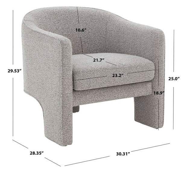 Safavieh Londyn Accent Chair - Light Gray - Image 3