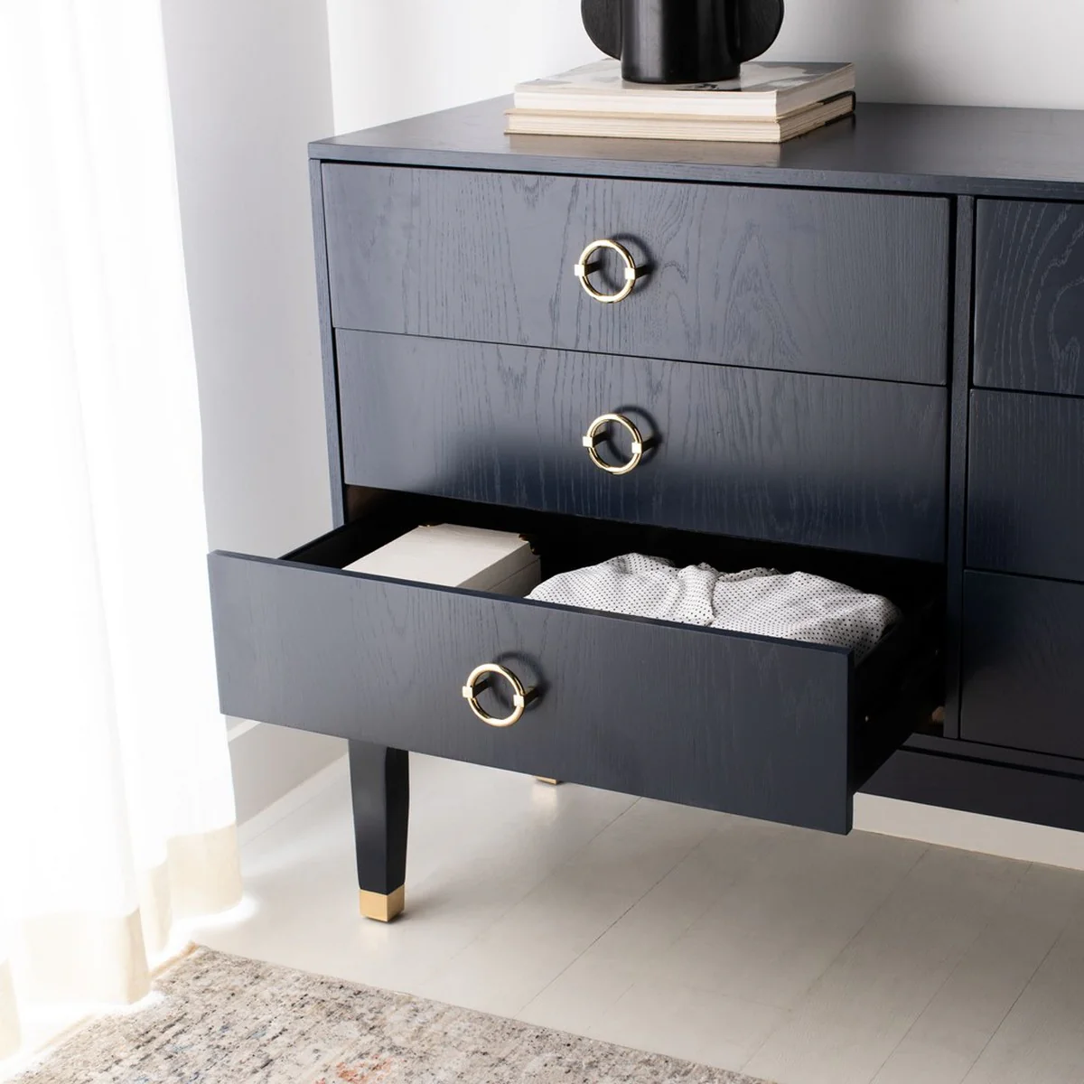 Safavieh Lorna Contemporary Dresser - Navy - Image 5