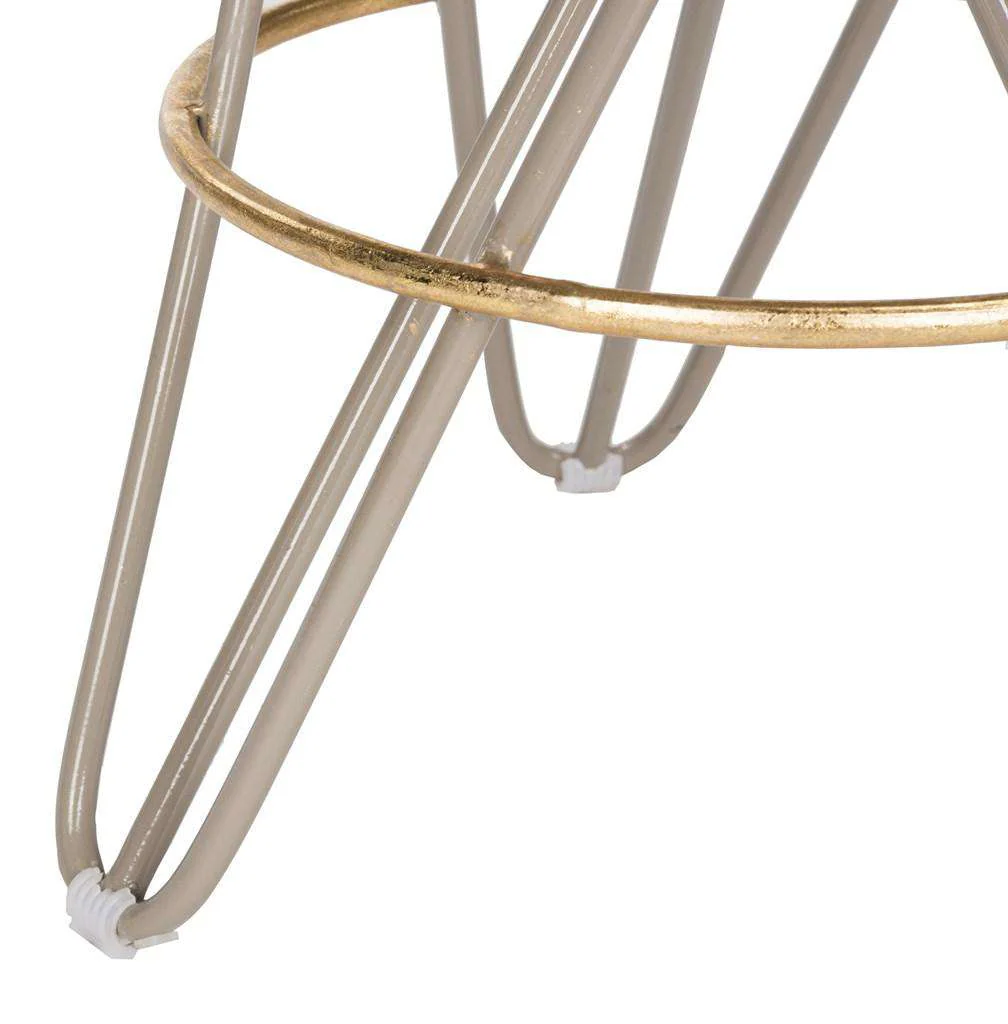 Safavieh Lorna Gold Leaf Counter Stool - Beige - Image 4