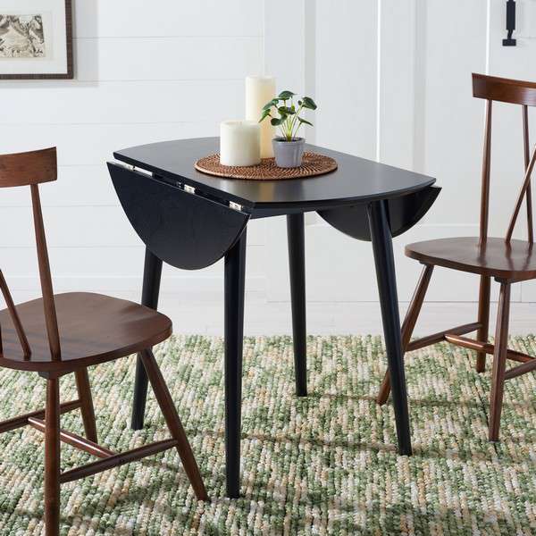 Safavieh Lovell Folding Round Dining Table - Black - Image 3