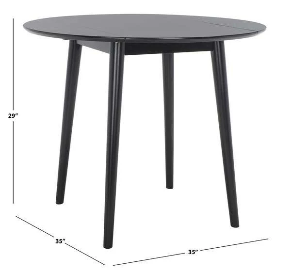 Safavieh Lovell Folding Round Dining Table - Black - Image 4