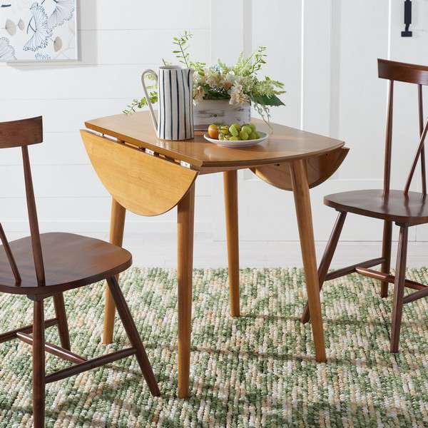 Safavieh Lovell Folding Round Dining Table - Light Oak - Image 3