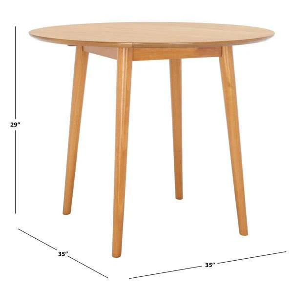 Safavieh Lovell Folding Round Dining Table - Light Oak - Image 4